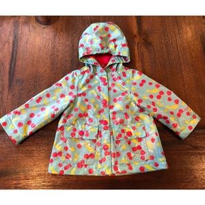 Osh kosh B’gosh cherry print raincoat jacket 12 m
